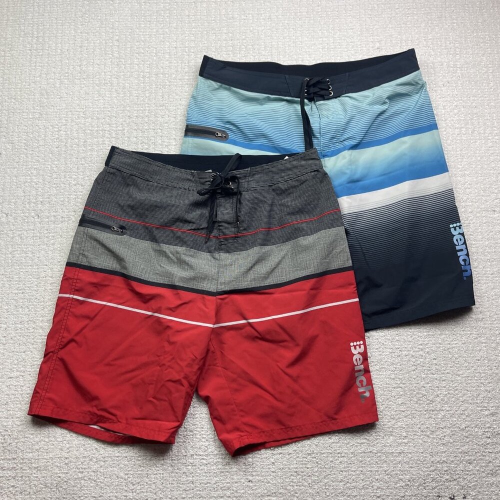 Bench Boardshorts Men’s Sz XXL Multicoloured Side Pockets Drawstring Beach Surf